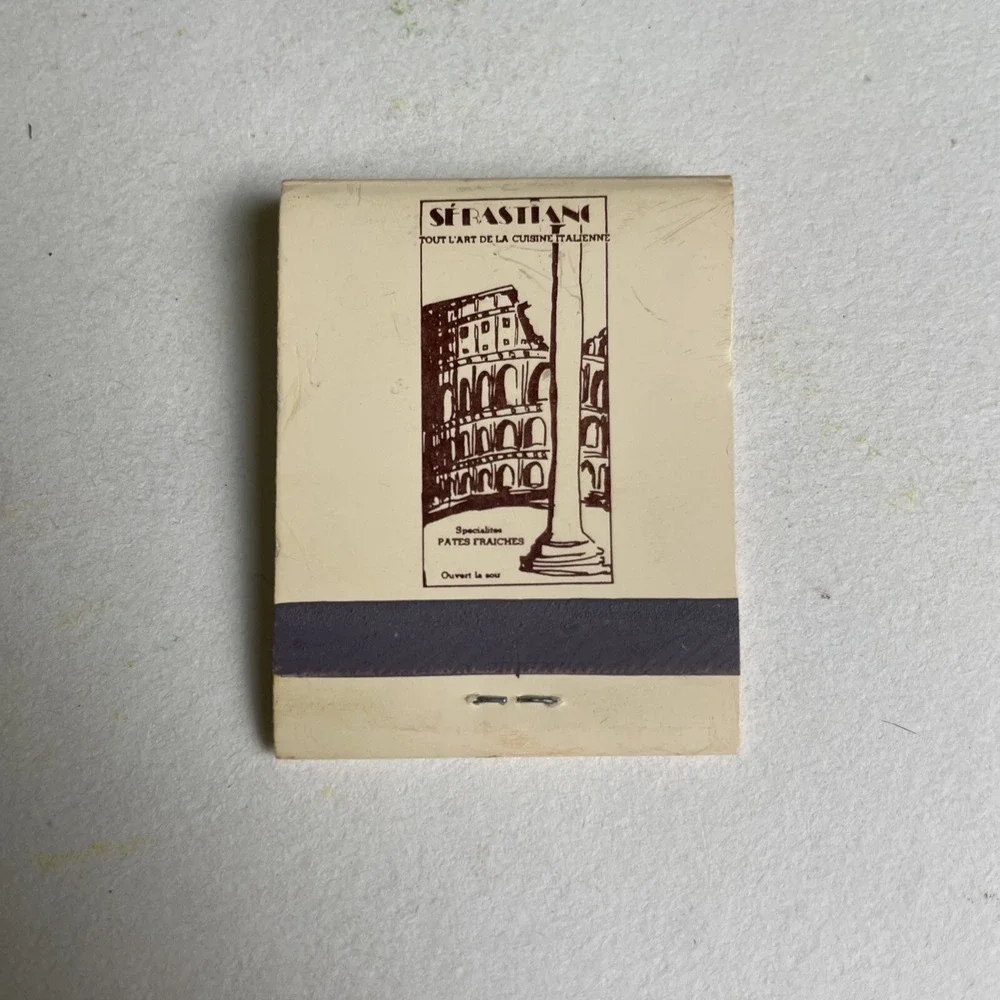 Vintage 1970 Matchbook Sebastiano Grand Case St Martin FWI Italian Restaurant